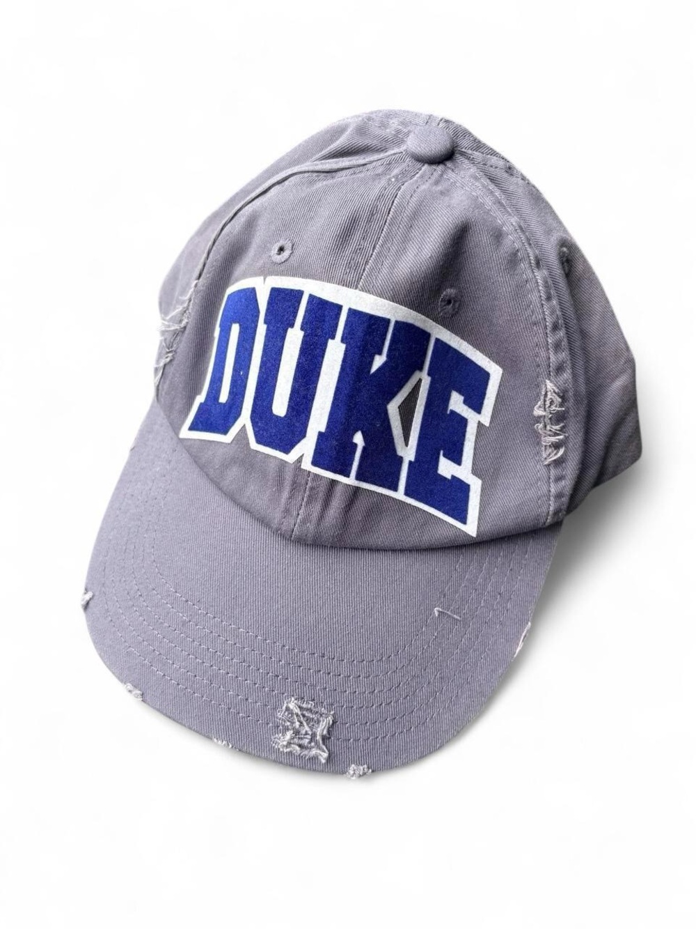 Duke Blue Devils Distressed Dad Cap – Gray